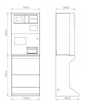 Changes machine Quadro 4000 change banknotes & coins to coins, tokens and Banknotes