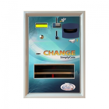 Simply Coin wechselt Banknoten & Münzen in Münzen oder Jeton
