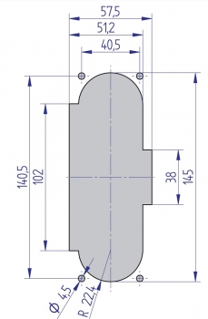 Münzprüfer mechanisch mit Frontplatte LF6 0.10 Euro HxB 15x6cm