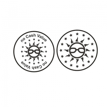 Jeton Sun 25 x 1,85 mm Messing 500 Stück