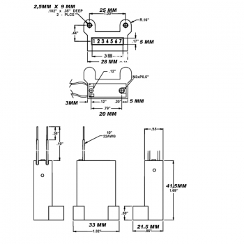 Preview: Elektromechanisches Zählwerk 7 stellig 24VDC mit Diode