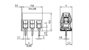 Schraubklemmblock 1.50 mm² PTR AKZ350