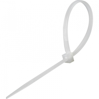 Kabelbinder 200 x 2,5 mm transparent-weiss UV- und wetterfestes Nylon