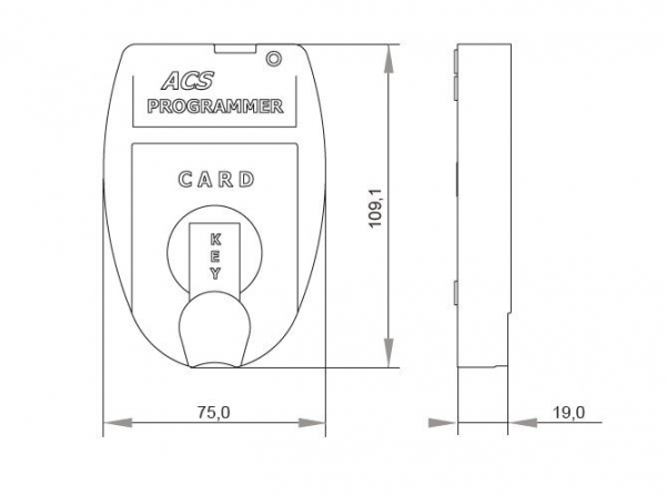 Programmer ACS für RFID Schlüssel mit USB Kabel