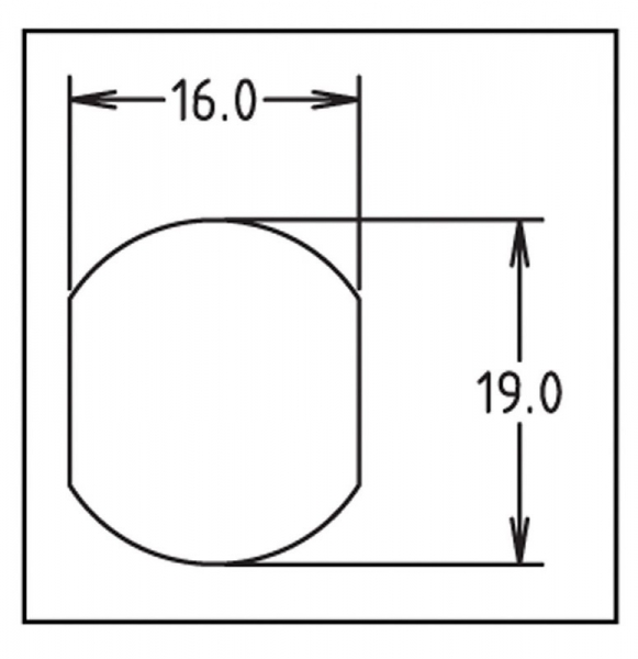 Schloss Druckzylinder Pegnus KA C1403 Länge 22 mm - 7/8" mit 7 mm Stift