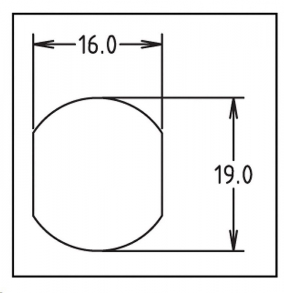 Schloß mit 2 Rundschlüssel KD, Länge 16 mm - 5/8" schwarz