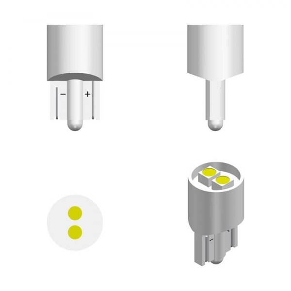 LED mit T10 Lampensockel 12 Volt