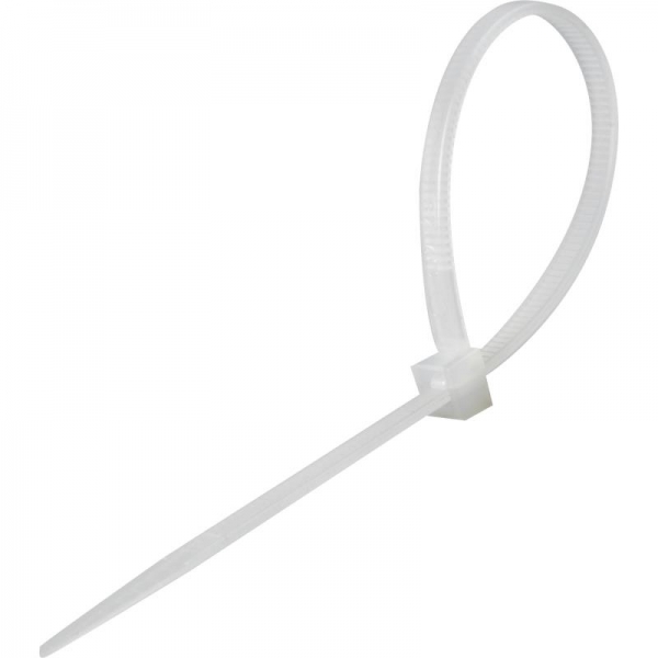 Kabelbinder 200 x 2,5 mm transparent-weiss UV- und wetterfestes Nylon