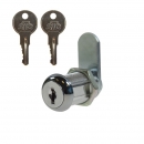 Zylinderschloß mit 2 Schlüssel KD, Länge 22,3 mm - 7/8" Automatenschloss